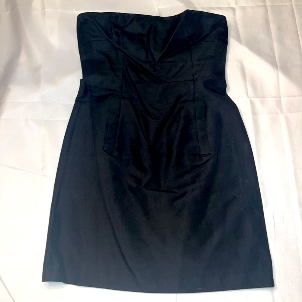 🚨1 DAY SALE🚨 J. Crew VINTAGE strapless Black Dress LBD w/ Boning size 12